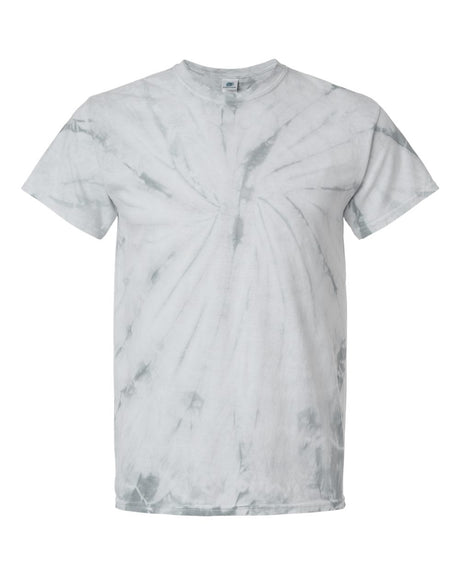 Colortone Unisex Multi-Color Tie-Dyed T-Shirt. 1000 - Spider Silver