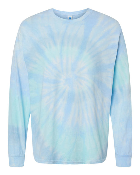 Colortone Unisex Tie-Dyed Long Sleeve T-Shirt. 2000 - Lagoon
