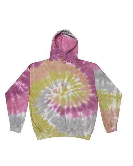 Colortone Unisex Tie-Dyed Hooded Sweatshirt. 8777 - Desert Rose