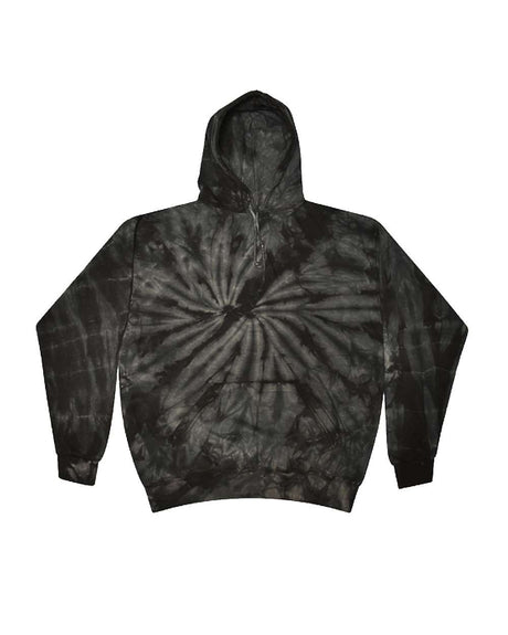 Colortone Unisex Tie-Dyed Hooded Sweatshirt. 8777 - Spider Black