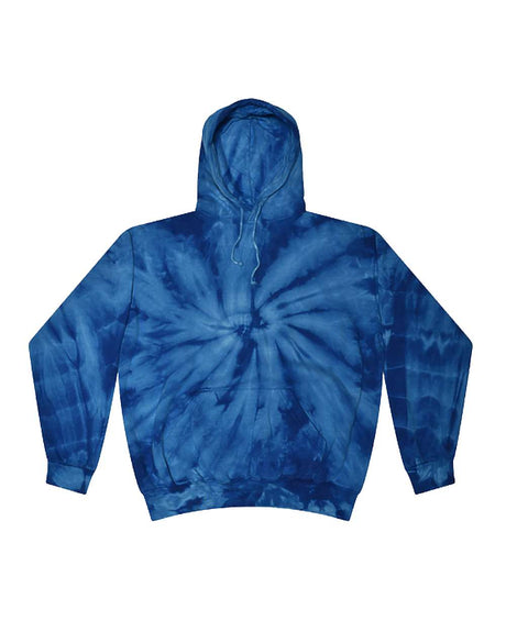 Colortone Unisex Tie-Dyed Hooded Sweatshirt. 8777 - Spider Royal