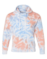 J. America Men's Tie-Dyed Fleece Hooded Sweatshirt. 8861 - Sunset Tie Dye