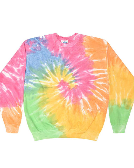 Colortone Unisex Tie-Dyed Fleece Crewneck Sweatshirt. 8100 - Eternity