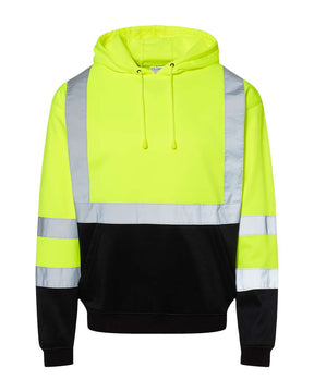 Kishigo Unisex Hi-Vis Hooded Sweatshirt. JS154 - Lime