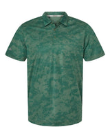 Adidas Men's All Over Camo Print Polo. A550 - Green Oxide