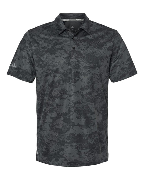 Adidas Men's All Over Camo Print Polo. A550 - Grey Six