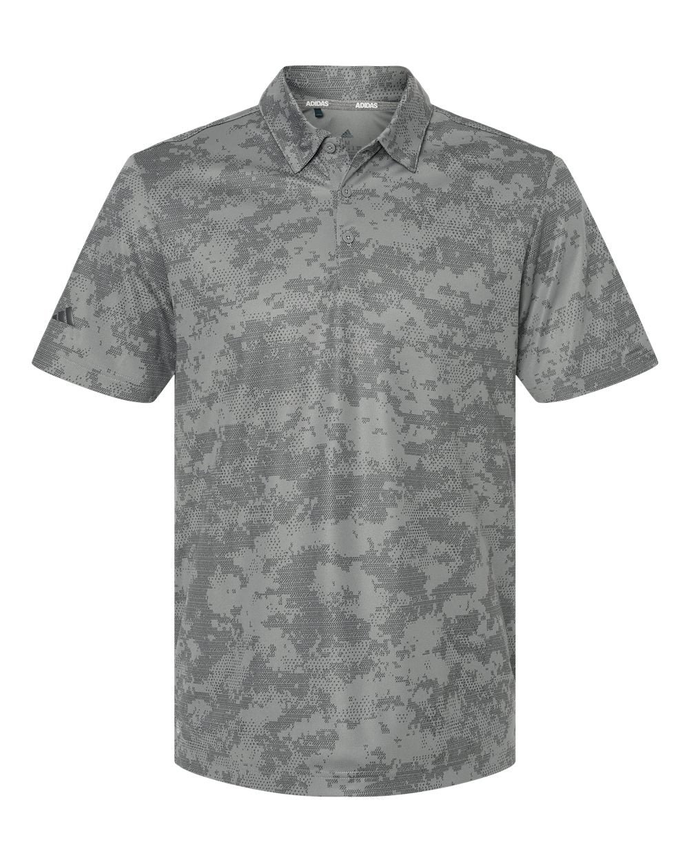 Adidas Men's All Over Camo Print Polo. A550 - Grey Three