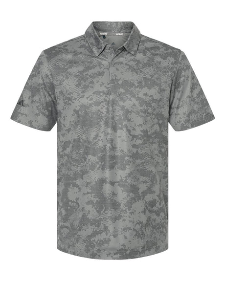 Adidas Men's All Over Camo Print Polo. A550 - Grey Three