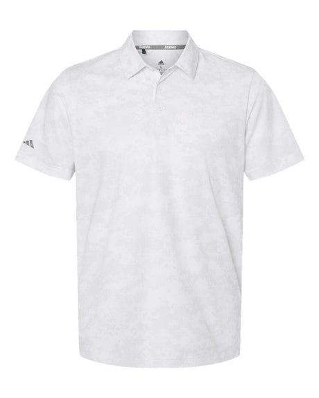 Adidas Men's All Over Camo Print Polo. A550 - White