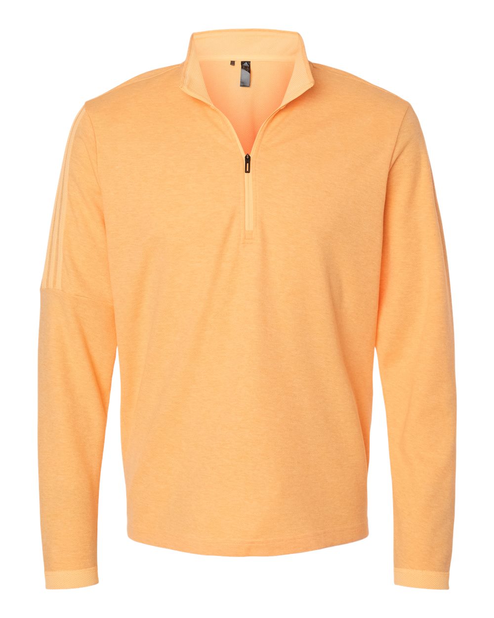 Adidas Men's 3-Stripes Quarter-Zip Sweater Pullover. A554 - Acid Orange Melange