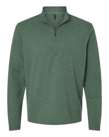 Adidas Men's 3-Stripes Quarter-Zip Sweater Pullover. A554 - Green Oxide Melange