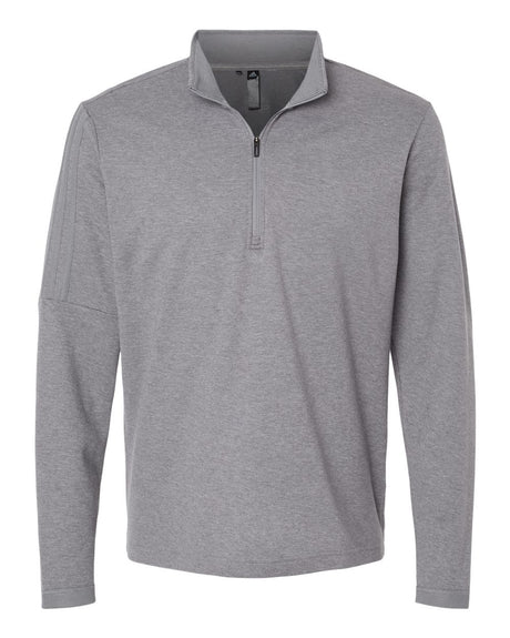 Adidas Men's 3-Stripes Quarter-Zip Sweater Pullover. A554 - Grey Three Melange