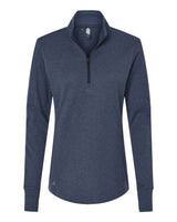Adidas Women's 3-Stripes Quarter-Zip Sweater Pullover. A555 - Collegiate Navy Melange