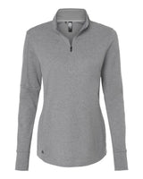 Adidas Women's 3-Stripes Quarter-Zip Sweater Pullover. A555 - Grey Three Melange