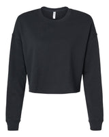 Independent Trading Co. Women's Lightweight Crop Crewneck Sweatshirt. AFX24CRP - Black