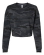 Independent Trading Co. Women's Lightweight Crop Crewneck Sweatshirt. AFX24CRP - Black Camo