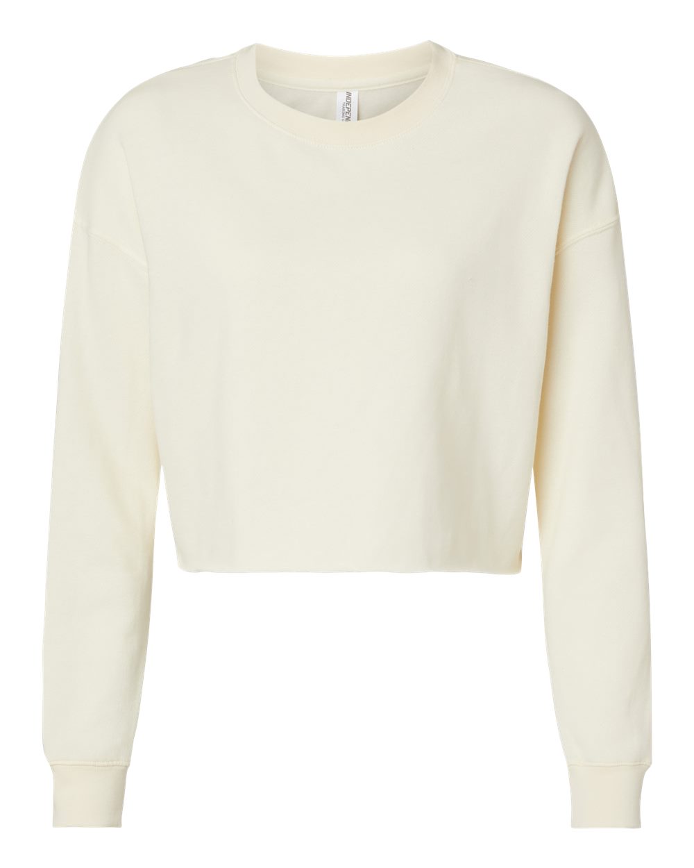 Independent Trading Co. Women's Lightweight Crop Crewneck Sweatshirt. AFX24CRP - Bone