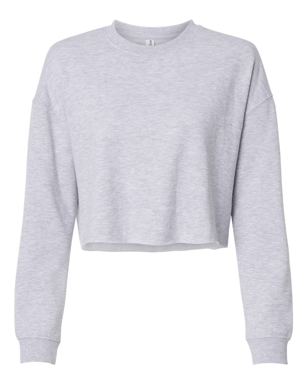 Independent Trading Co. Women's Lightweight Crop Crewneck Sweatshirt. AFX24CRP - Grey Heather