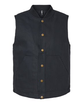 Independent Trading Co. Men's Insulated Canvas Workwear Vest. EXP560V - Black