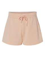Independent Trading Co. Women’s Lightweight California Wave Wash Fleece Shorts. PRM20SRT - Blush