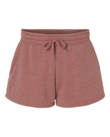 Independent Trading Co. Women’s Lightweight California Wave Wash Fleece Shorts. PRM20SRT - Dusty Rose