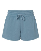 Independent Trading Co. Women’s Lightweight California Wave Wash Fleece Shorts. PRM20SRT - Misty Blue