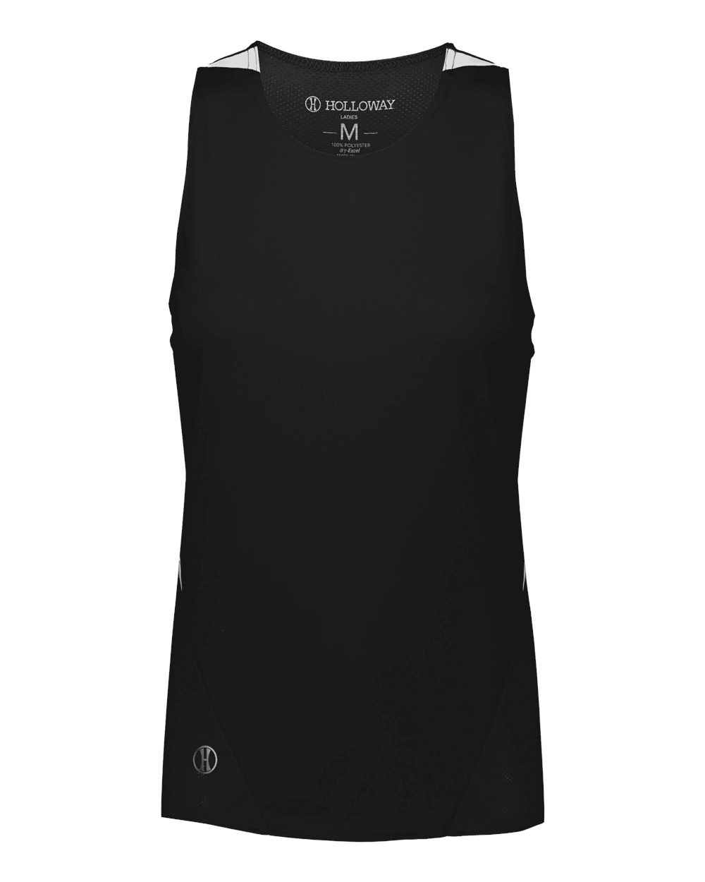 Holloway Women's PR Max Track Racerback Jersey. 221335 - Black/ White