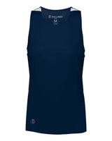 Holloway Women's PR Max Track Racerback Jersey. 221335 - Navy/ White