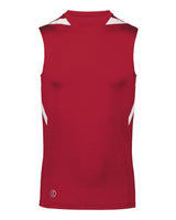 Holloway Unisex PR Max Compression Jersey. 221037 - Scarlet/ White