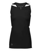Holloway Women's PR Max Compression Racerback Jersey. 221337 - Black/ White