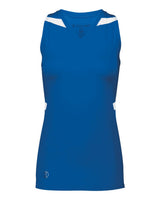 Holloway Women's PR Max Compression Racerback Jersey. 221337 - Royal/ White