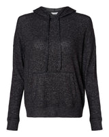 Boxercraft Women's Cuddle Fleece Hooded Sweatshirt. BW1501 - Black Heather
