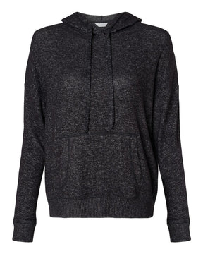 Boxercraft Women's Cuddle Fleece Hooded Sweatshirt. BW1501 - Black Heather