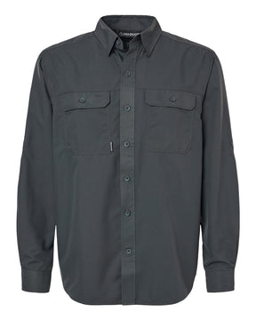 DRI DUCK Men's Crossroad Woven Shirt. 4441 - Charcoal
