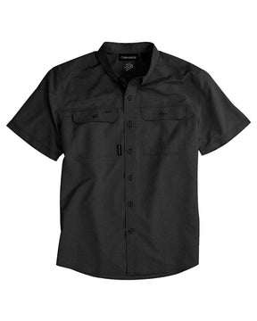 DRI DUCK Men's Crossroad Woven Short Sleeve Shirt. 4445 - Charcoal