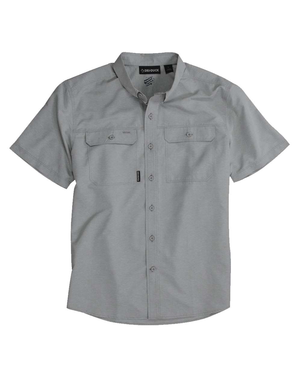 DRI DUCK Men's Crossroad Woven Short Sleeve Shirt. 4445 - Grey