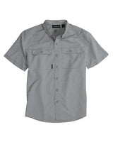 DRI DUCK Men's Crossroad Woven Short Sleeve Shirt. 4445 - Grey