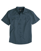 DRI DUCK Men's Crossroad Woven Short Sleeve Shirt. 4445 - Slate Blue