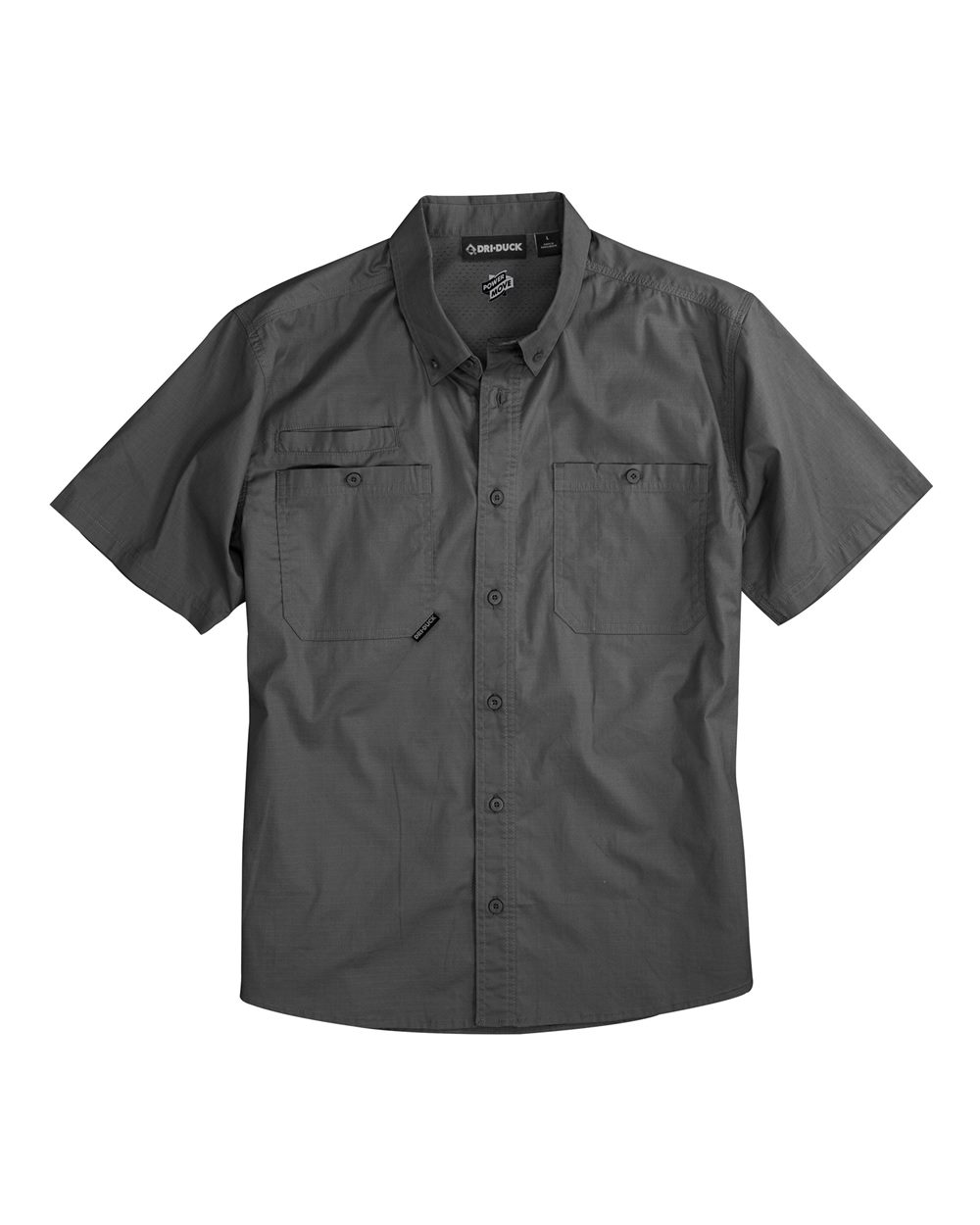 DRI DUCK Men's Craftsman Woven Short Sleeve Shirt. 4451 - Gunmetal