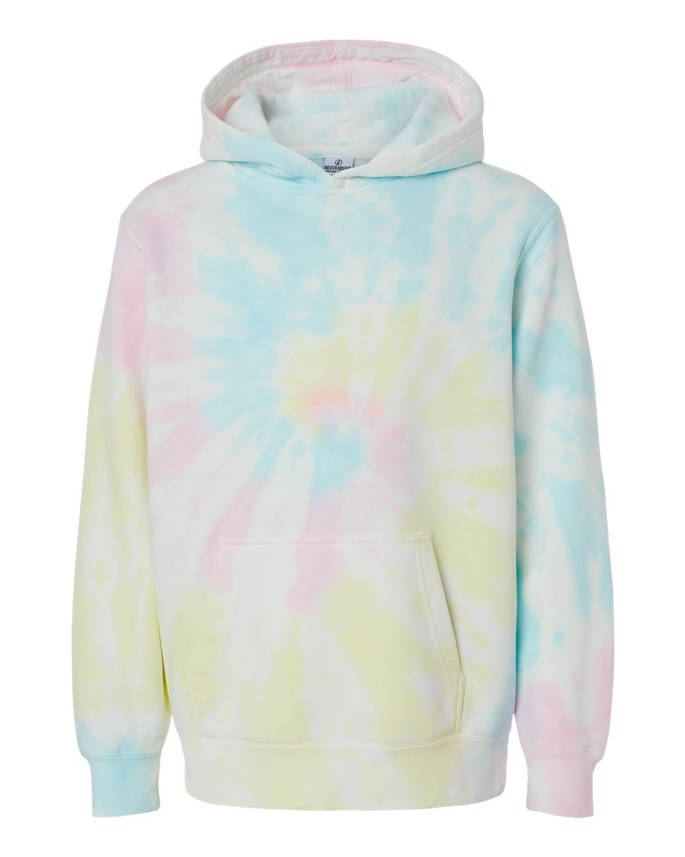 Independent Trading Co. Youth Midweight Tie-Dyed Hooded Sweatshirt. PRM1500TD - Tie Dye Sunset Swirl