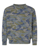 LAT Youth Crewneck Sweatshirt. 2225 - Vintage Camo