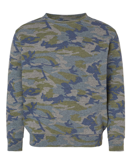 LAT Youth Crewneck Sweatshirt. 2225 - Vintage Camo