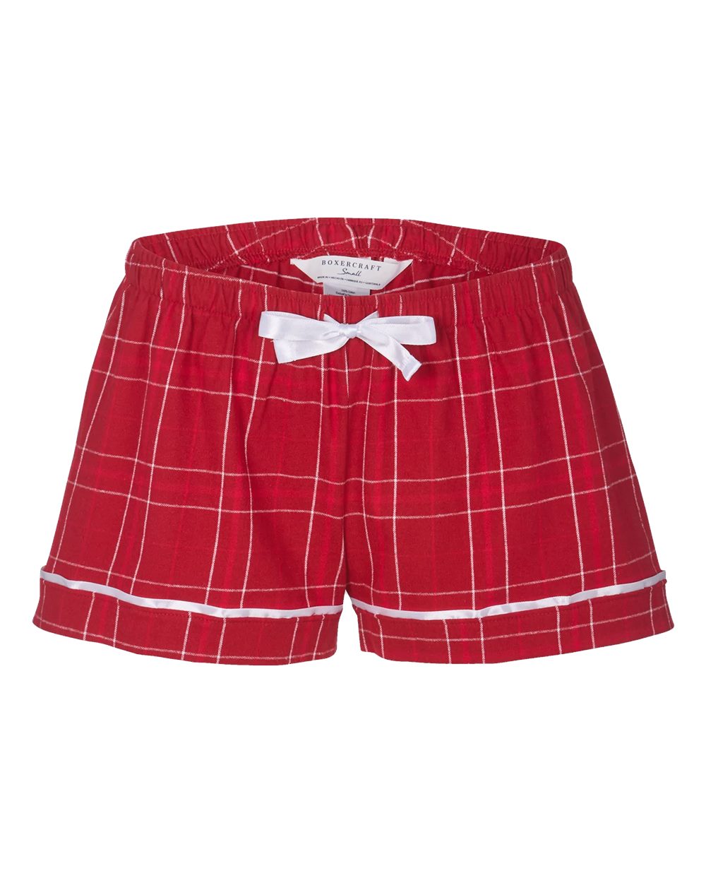 Boxercraft Women's Flannel Shorts. BW6501 - Crimson Field Day Plaid