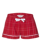 Boxercraft Women's Flannel Shorts. BW6501 - Crimson Field Day Plaid