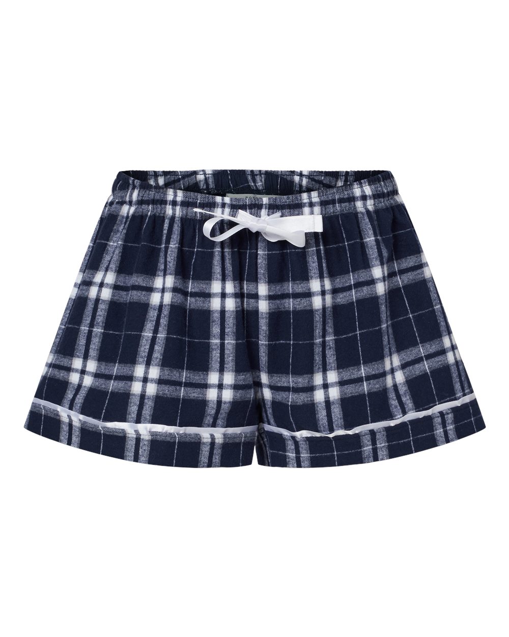 Boxercraft Women's Flannel Shorts. BW6501 - Navy/ Silver Plaid