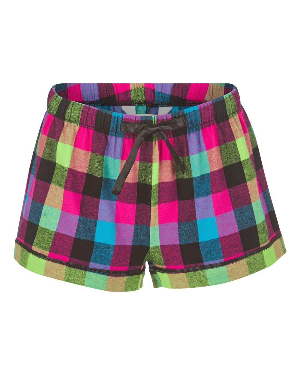 Boxercraft Women's Flannel Shorts. BW6501 - Neon Buffalo