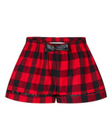 Boxercraft Women's Flannel Shorts. BW6501 - Red/ Black Buffalo