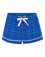 Boxercraft Women's Flannel Shorts. BW6501 - Royal Field Day Plaid
