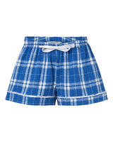 Boxercraft Women's Flannel Shorts. BW6501 - Royal/ Silver Plaid