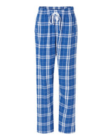 Boxercraft Women's Haley Flannel Pants. BW6620 - Royal/ Silver Plaid